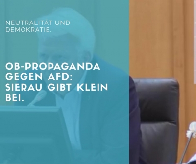 OB-Propaganda gegen AfD: Sierau gibt klein bei