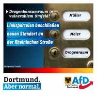 +++ Drogenkonsumraum in vulnerablem Umfeld? Linksparteien beschließen neuen Standort an der Rheinischen Straße +++