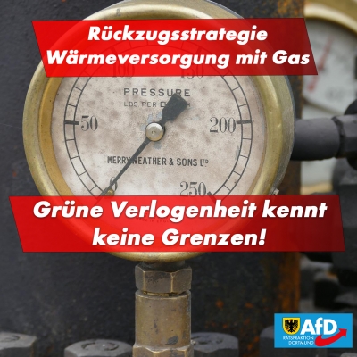 &quot;Rückzugsstrategie Wärmeversorgung mit Gas&quot; – Grüne Verlogenheit kennt keine Grenzen